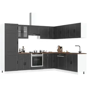 Comparateur de prix : vidaXL Ensemble d'armoires de cuisine 14 pcs Porto bois d'ingénierie