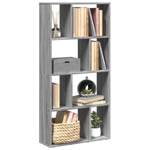 vidaXL Vidaxl Bibliothèque Sonoma Gris 60x20x120 Cm Bois D'ingénierie pas cher