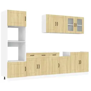 vidaXL Vidaxl Ensemble D'armoires De Cuisine 7 Pcs Kalmar Bois D'ingén... pas cher