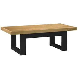 vidaXL Table basse NOAIN pieds en forme de U 120x60x40 cm massif pin pas cher