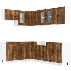 Comparateur de prix : vidaXL Ensemble d'armoires de cuisine 11 pcs Kalmar bois d'ingénierie