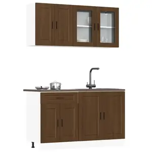 Comparateur de prix : Ensemble d'armoires de cuisine 4 pcs Kalmar bois d'ingénierie Vidaxl