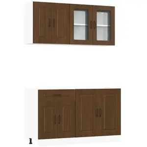 Comparateur de prix : Ensemble d'armoires de cuisine 4 pcs Kalmar bois d'ingénierie Vidaxl