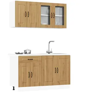 Comparateur de prix : Vidaxl - Ensemble D'Armoires De Cuisine 4 Pcs Kalmar Bois D'Ingénierie