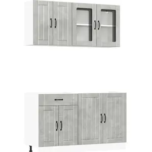 Comparateur de prix : vidaXL Ensemble d'armoires de cuisine 4 pcs Kalmar bois d'ingénierie