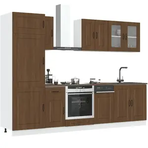 Ensemble D'Armoires De Cuisine 8 Pcs Kalmar Bois D'Ingénierie Vidaxl pas cher