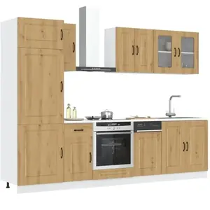 Comparateur de prix : Vidaxl - Ensemble D'Armoires De Cuisine 8 Pcs Kalmar Bois D'Ingénierie