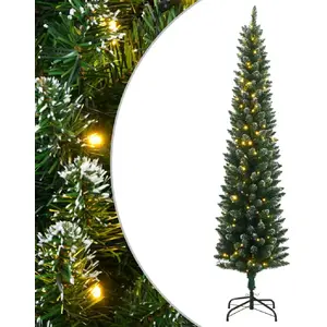 Comparateur de prix : vidaXL Sapin de Noël artificiel mince 300 LED 180 cm