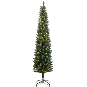 vidaXL Sapin de Noël mince - 150 LED - 120 cm pas cher