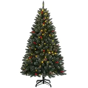 vidaXL Sapin de Noël artificiel 150 LED 120 cm pas cher