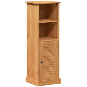 vidaXL Cabinet de salle de bain marron miel 37 x 34 x 110 cm pas cher