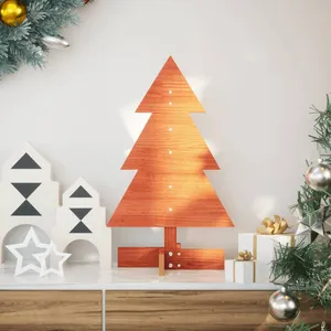 Comparateur de prix : vidaXL Arbre de Noël en bois pour décoration 60 cm bois de pin massif
