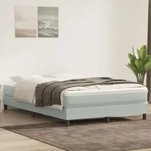 vidaXL Sommier à lattes de lit sans matelas gris clair 160x220cm pas cher