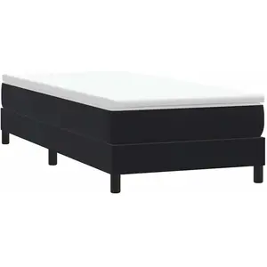 vidaXL Sommier à lattes de lit sans matelas noir 90x210 cm velours pas cher