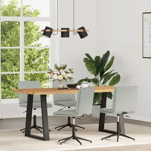 Vidaxl chaises à manger lot de 4 gris clair velours pas cher