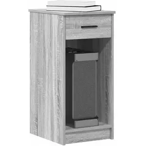 Support de tour d'ordinateur et tiroir sonoma gris 35x45x77 cm vidaXL pas cher