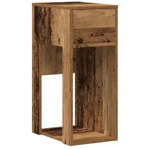 Comparateur de prix : vidaXL Support de tour d'ordinateur avec tiroir vieux bois 30x44x74 cm