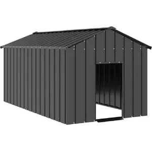 Comparateur de prix : vidaXL Niche pour chien avec toit noir 114x202x101 cm acier galvanisé