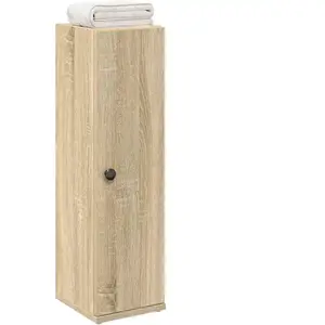 Comparateur de prix : Vidaxl - Meuble de salle de bain avec porte-rouleau chêne sonoma