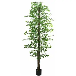 Comparateur de prix : Vidaxl plante artificielle ficus 2016 feuilles 300 cm vert