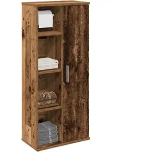 vidaXL Vidaxl Meuble De Salle De Bain Avec Porte-Rouleau Vieux Bois pas cher
