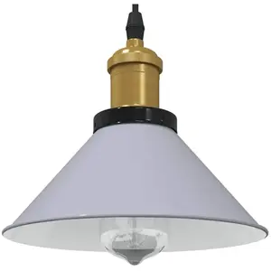 Comparateur de prix : vidaXL Lampe suspendue réglable hauteur E27 gris brillant Ø 22cm métal