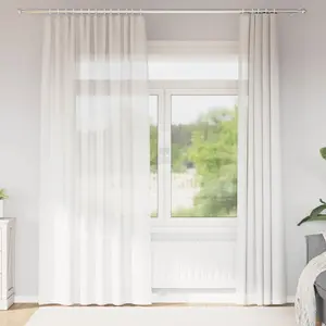 Vidaxl - Rideaux en voile avec passe-tringles 2 pcs blanc pas cher