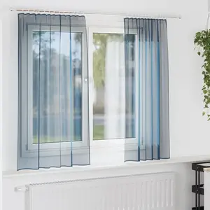 vidaXL Rideaux en voile avec passe-tringles 2 pcs bleu royal pas cher