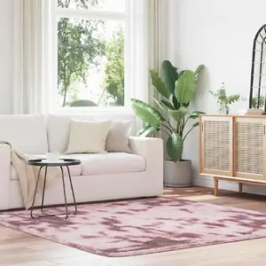 Comparateur de prix : vidaXL Tapis Shaggy à poils longs NAVARRA rose poudré 200x200 cm