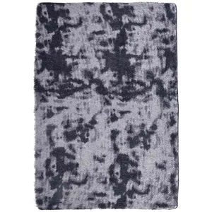 vidaXL Tapis Shaggy à poils longs NAVARRA gris foncé 200x290 cm pas cher