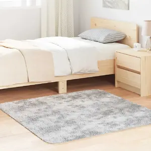 Comparateur de prix : Vidaxl - Tapis shaggy à poils longs navarra gris clair 120x120 cm