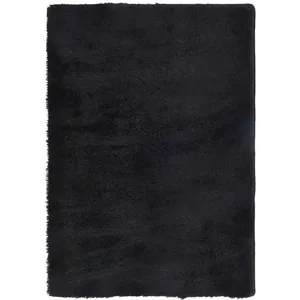 Comparateur de prix : Vidaxl - Tapis shaggy à poils longs navarra noir 120x170 cm polyester