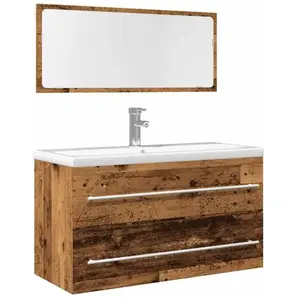 vidaXL Ensemble de meubles salle de bain 2 pcs bois d'ingénierie pas cher