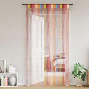 Rideau en fils 2 pcs 140 x 250 cm multicolore Vidaxl pas cher