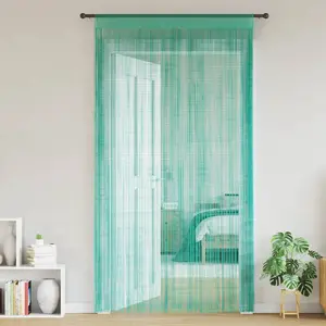 Comparateur de prix : Rideau en fils 2 pcs 140 x 250 cm turquoise Vidaxl