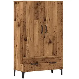 vidaXL Buffet haut vieux bois 70x31x115 cm bois d'ingénierie pas cher