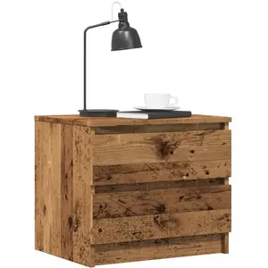 Comparateur de prix : vidaXL Tables de chevet 2 pcs vieux bois 50x40x43.5 cm bois ingénierie