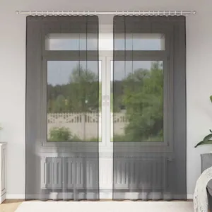 Comparateur de prix : Rideaux en voile avec passe-tringle 2 pcs noir Vidaxl