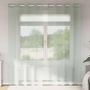 Vidaxl - Rideaux en voile avec oeillets 2 pcs gris clair 140x225 cm pas cher