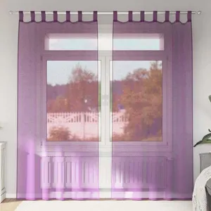 Rideaux en voile avec boucles 2 pcs violet 140x225 cm Vidaxl pas cher