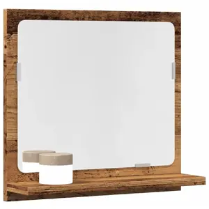 Comparateur de prix : Armoire à miroir de salle de bain vieux bois bois d'ingénierie - Vidaxl