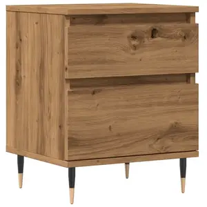 Vidaxl - Table de chevet chêne artisanal 40x35x50 cm bois d'ingénierie pas cher