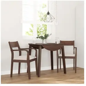 Vidaxl chaises à manger coussins 2 pcs marron bois massif caoutchouc pas cher
