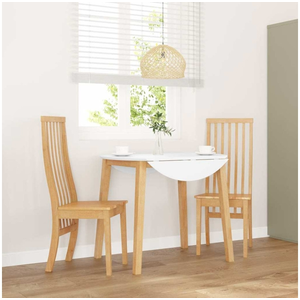 vidaXL Chaises à manger 2 pcs bois massif caoutchouc pas cher