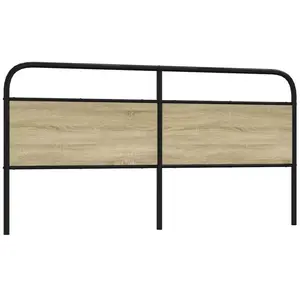 vidaXL Vidaxl Tête De Lit Chêne Sonoma 180 Cm Acier Et Bois D'ingénierie pas cher