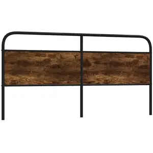 vidaXL vidaXL Tête de lit chêne fumé 180 cm acier et bois d'ingénierie pas cher