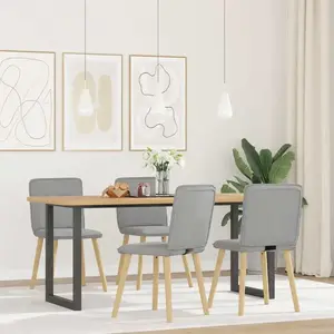 Vidaxl chaises à manger lot de 4 gris nuage tissu pas cher