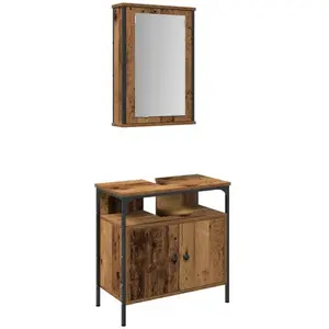Comparateur de prix : Vidaxl ensemble de mobilier de salle de bain avec étagère 2 pcs marron