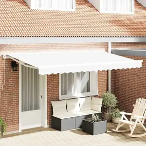 vidaXL Auvent Rétractable Blanc 400x200 cm pas cher