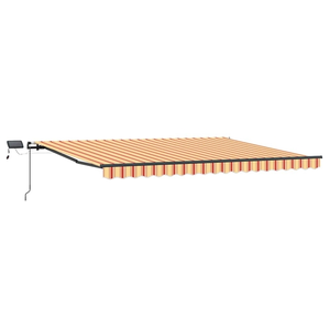 vidaXL Store rétractable manuel avec LED Jaune et Orange 400x300 cm pas cher